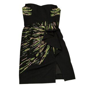 Dress the Population Alani Black Multi-Color Mini Dress – Strapless